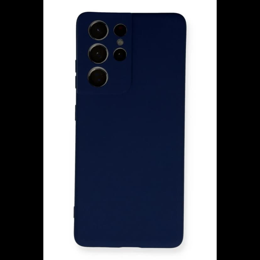 Newface Samsung Galaxy S21 Ultra Kılıf Nano içi Kadife Silikon - Lacivert