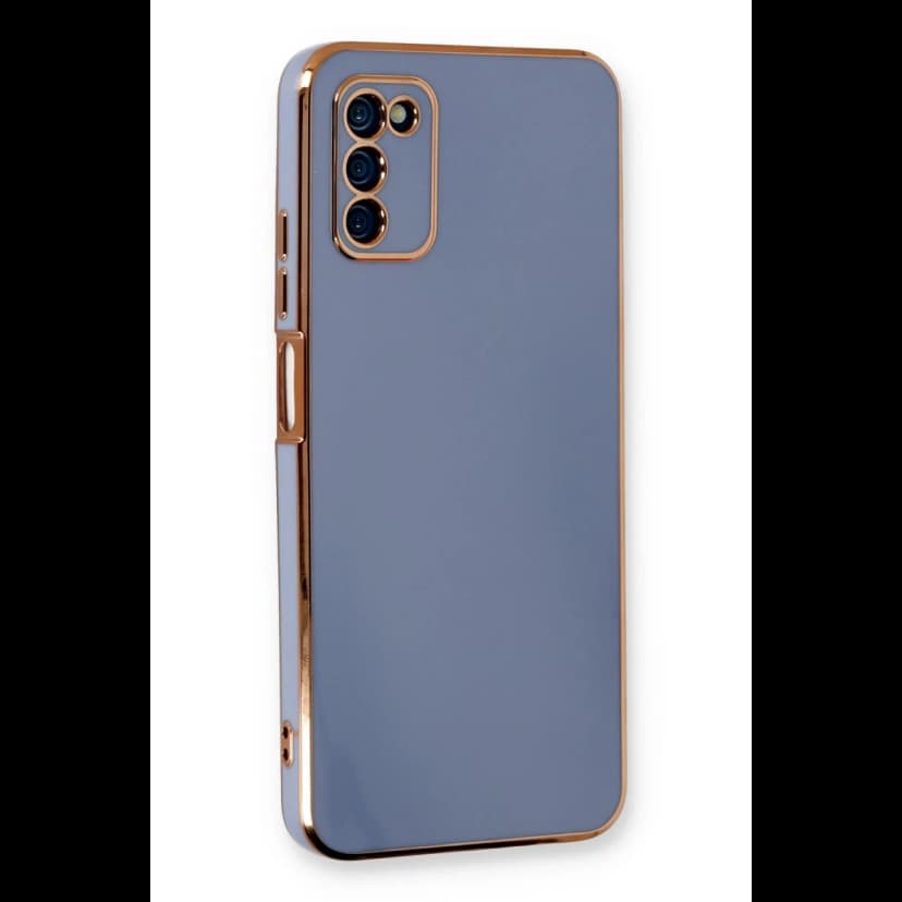 Newface Samsung Galaxy A03S Kılıf Volet Silikon - Mavi