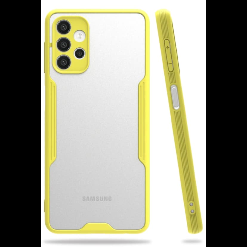 Newface Samsung Galaxy A72 Kılıf Platin Silikon - Sarı