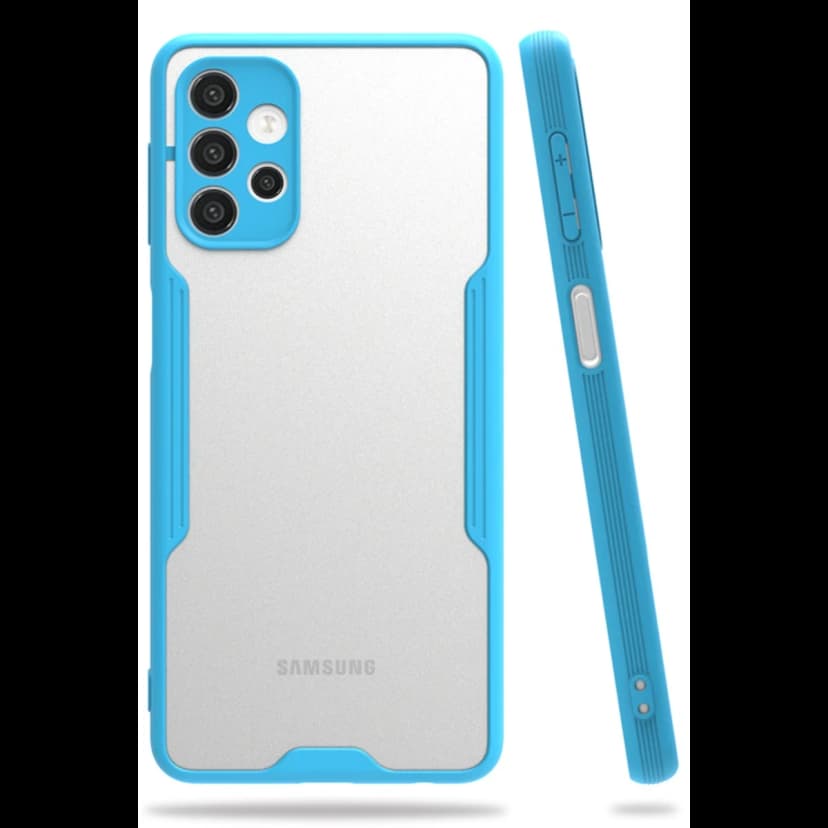Newface Samsung Galaxy A72 Kılıf Platin Silikon - Mavi