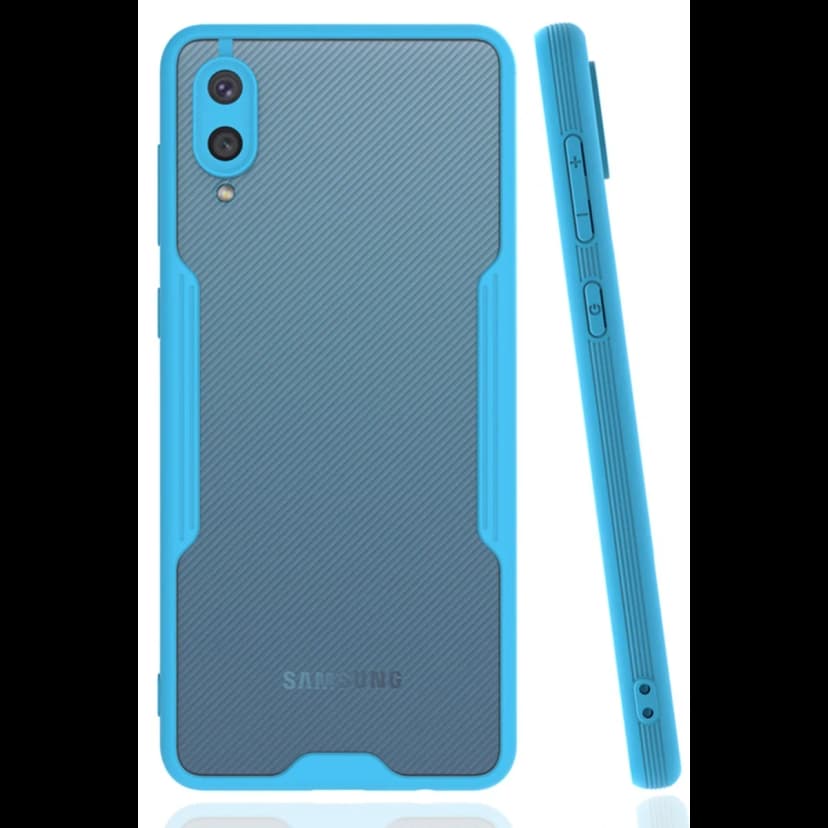 Newface Samsung Galaxy A02 Kılıf Platin Silikon - Mavi