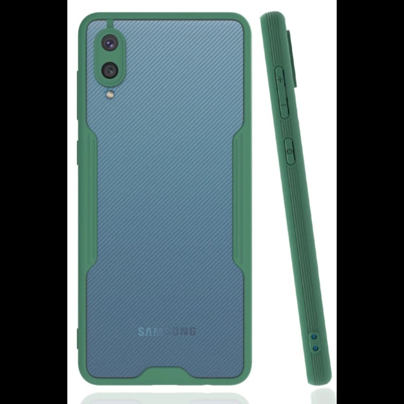 Newface Samsung Galaxy A02 Kılıf Platin Silikon - Yeşil