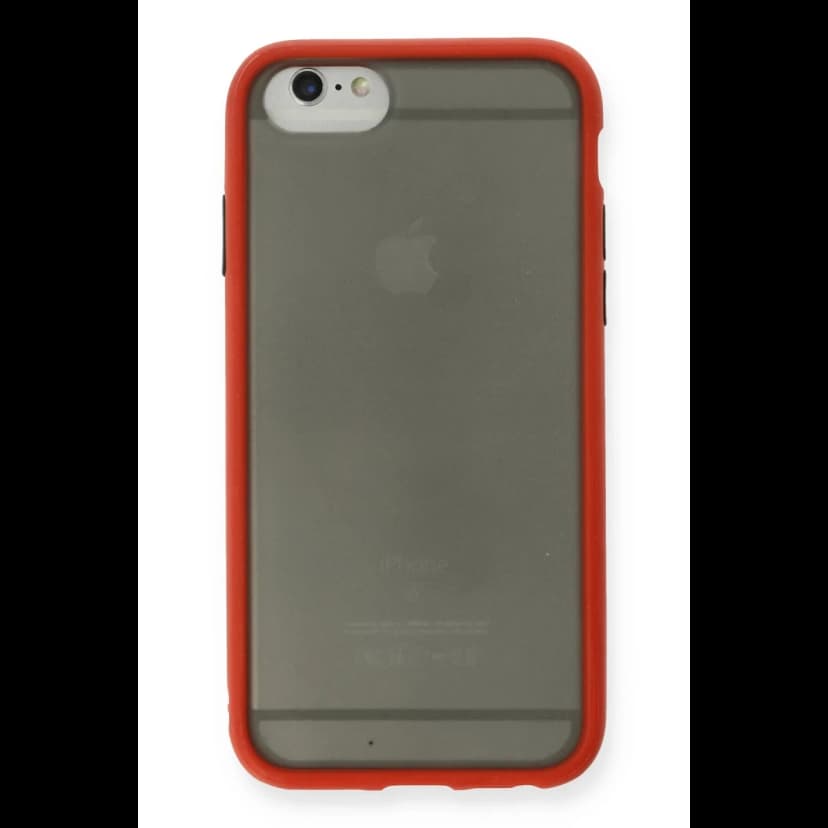 Newface Apple iPhone 6 Kılıf Montreal Silikon Kapak - Kırmızı