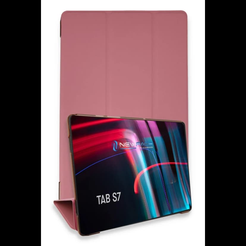 Newface Samsung Galaxy T870 Tab S7 11 Kılıf Tablet Smart Kılıf - Pembe