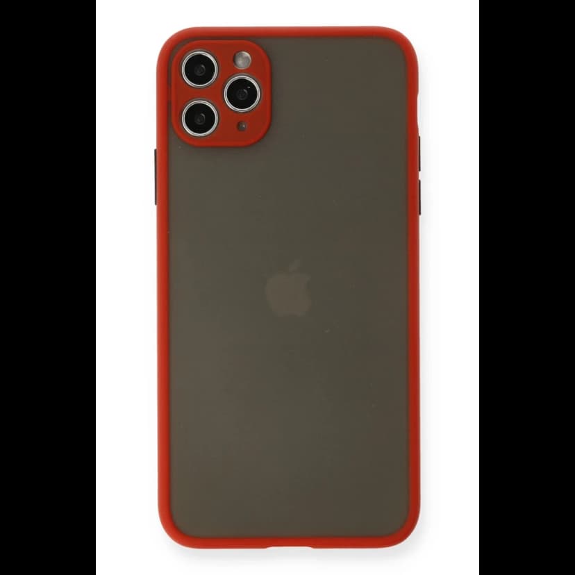 Newface Apple iPhone 11 Pro Max Kılıf Montreal Silikon Kapak - Kırmızı