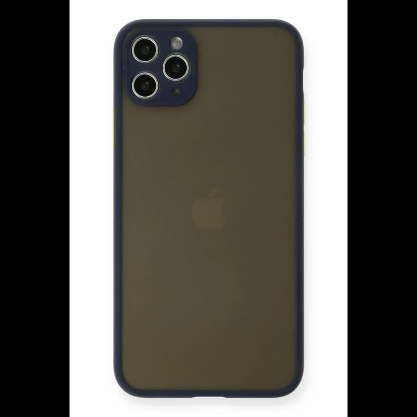 Newface Apple iPhone 11 Pro Max Kılıf Montreal Silikon Kapak - Lacivert