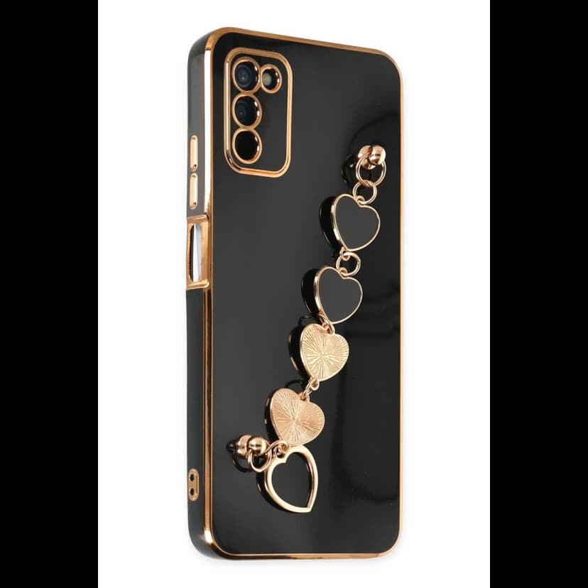 Newface Samsung Galaxy A03S Kılıf Esila Silikon - Siyah