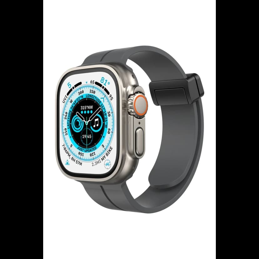 Newface Apple Watch 38mm KR412 Elegance Stylısh Kordon - Füme