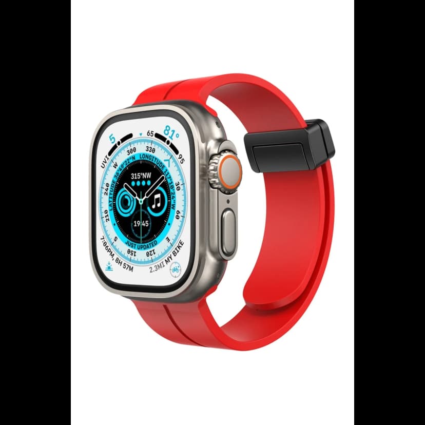 Newface Apple Watch 42mm KR412 Elegance Stylısh Kordon - Kırmızı