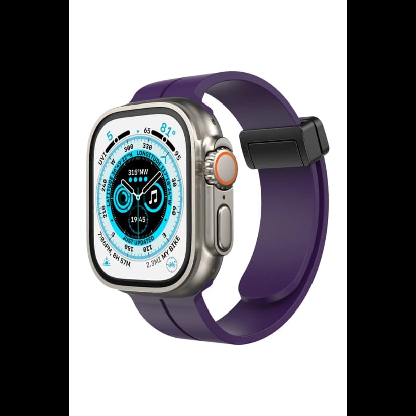 Newface Apple Watch 42mm KR412 Elegance Stylısh Kordon - Derin Mor