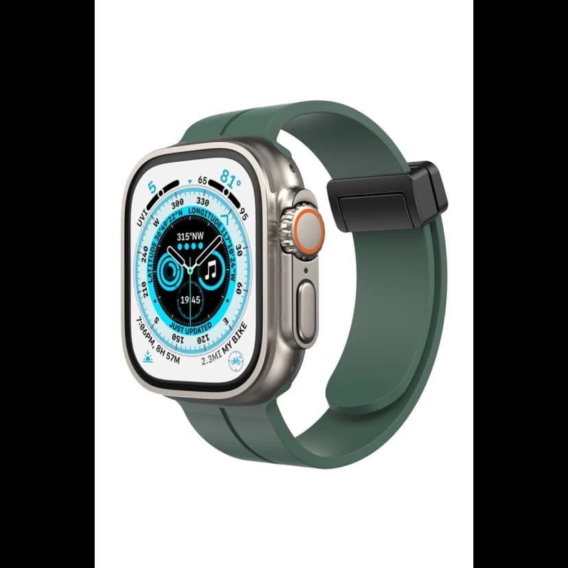Newface Apple Watch 42mm KR412 Elegance Stylısh Kordon - Koyu Yeşil