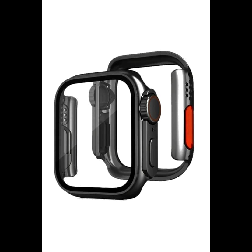 Newface Apple Watch 40mm Watch 49mm Kasa Dönüştürücü ve Ekran Koruyucu - Siyah