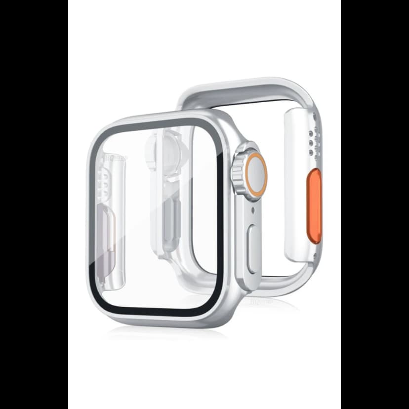 Newface Apple Watch 44mm Watch 49mm Kasa Dönüştürücü ve Ekran Koruyucu - Çöl Titanyum