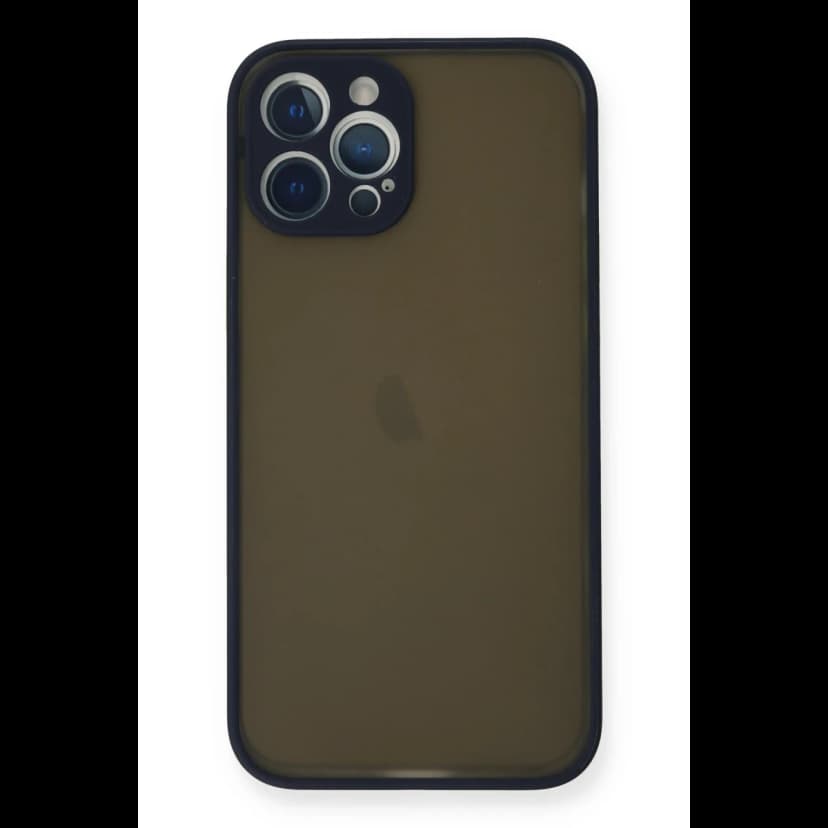 Newface Apple iPhone 12 Pro Kılıf Montreal Silikon Kapak - Lacivert