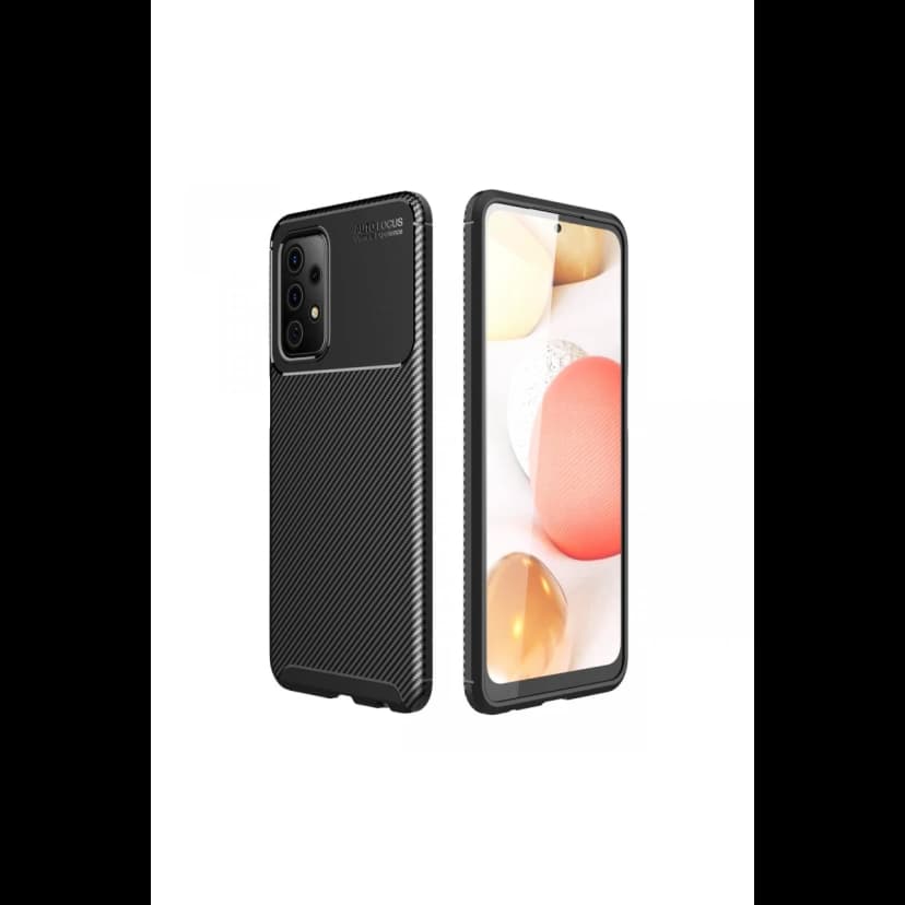 Newface Samsung Galaxy A72 Kılıf Auto Focus Karbon Kapak - Siyah