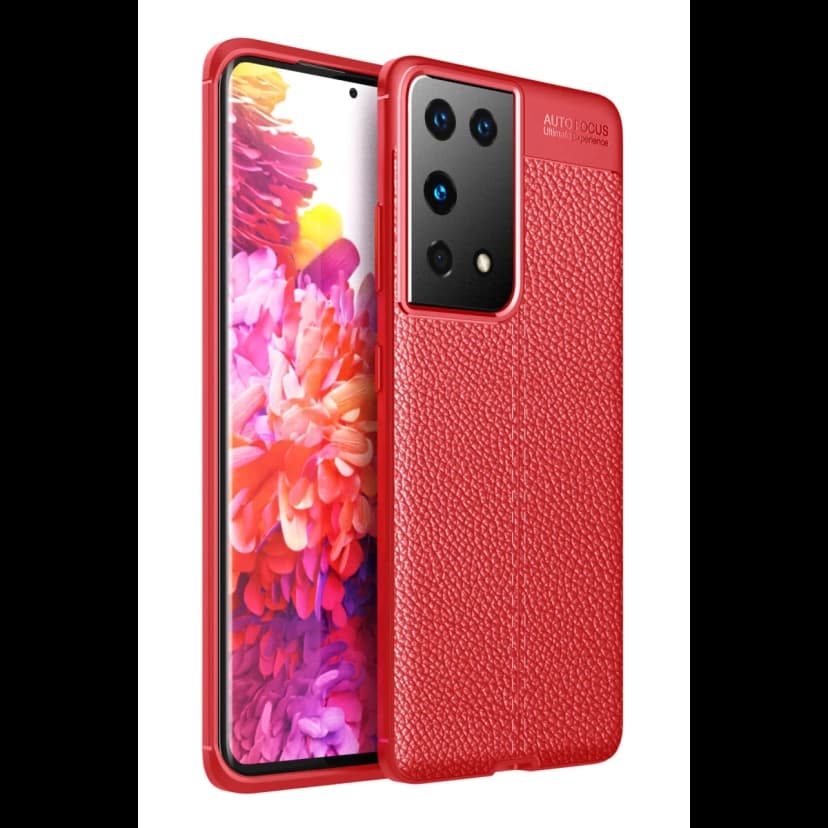 Newface Samsung Galaxy S21 Ultra Kılıf Auto Focus Kapak - Kırmızı