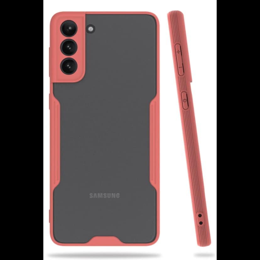Newface Samsung Galaxy S21 Plus Kılıf Platin Silikon - Pembe