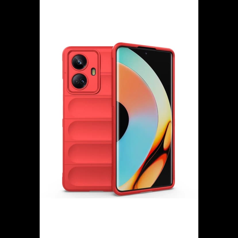 Newface Realme 10 Pro 5G Kılıf Optimum Silikon - Kırmızı