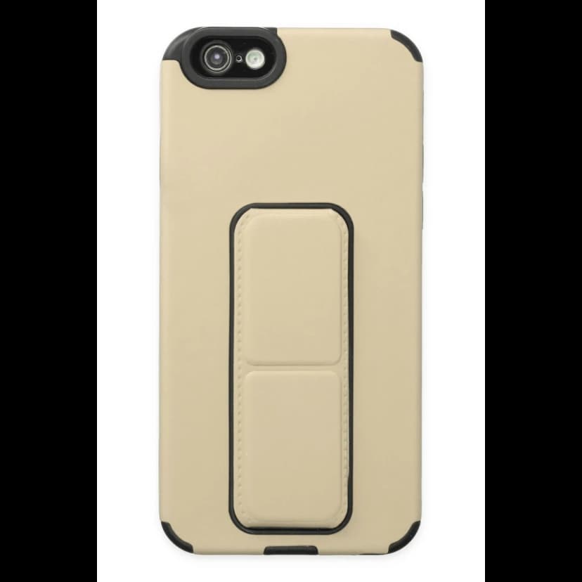 Newface Apple iPhone 6 Kılıf Mega Standlı Silikon - Gold