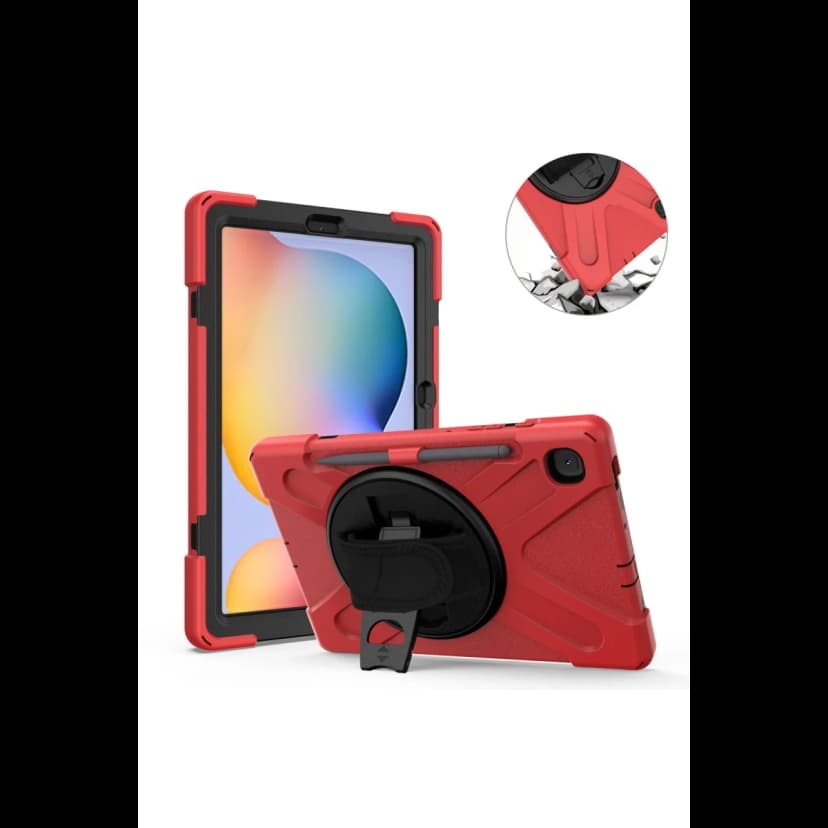 Newface Samsung Galaxy P610 Tab S6 Lite 10.4 Kılıf Amazing Tablet Kapak - Kırmızı