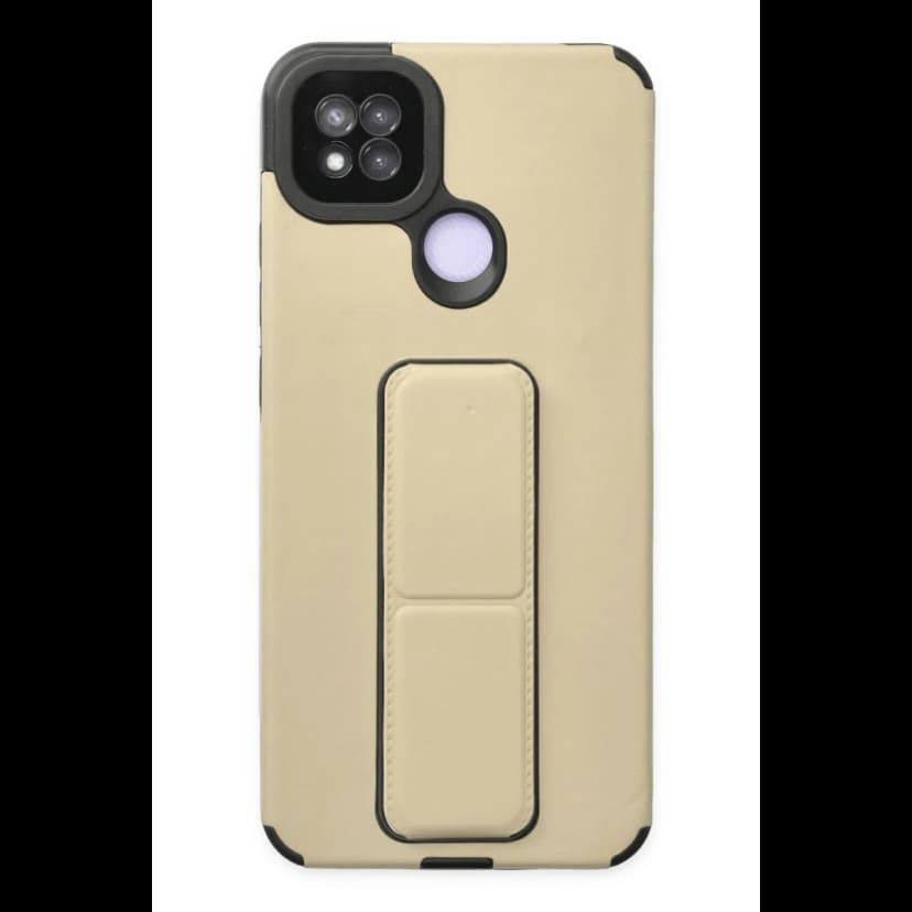 Newface Xiaomi Redmi 9C Kılıf Mega Standlı Silikon - Gold