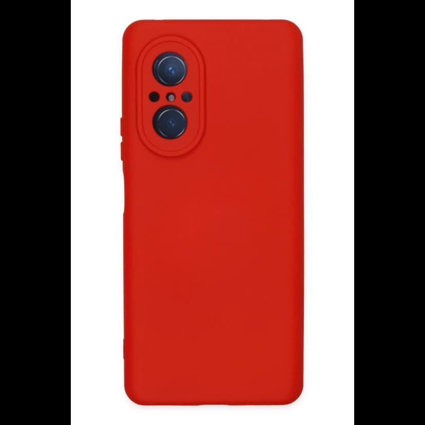 Newface Huawei Nova 9 SE Kılıf Nano içi Kadife Silikon - Kırmızı