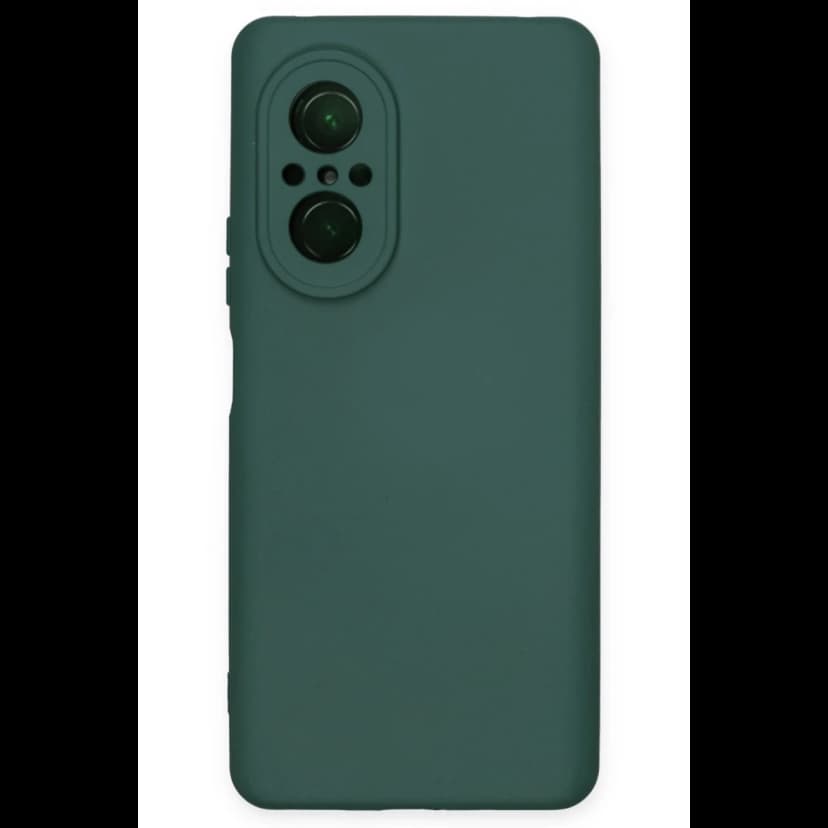 Newface Huawei Nova 9 SE Kılıf Nano içi Kadife Silikon - Koyu Yeşil