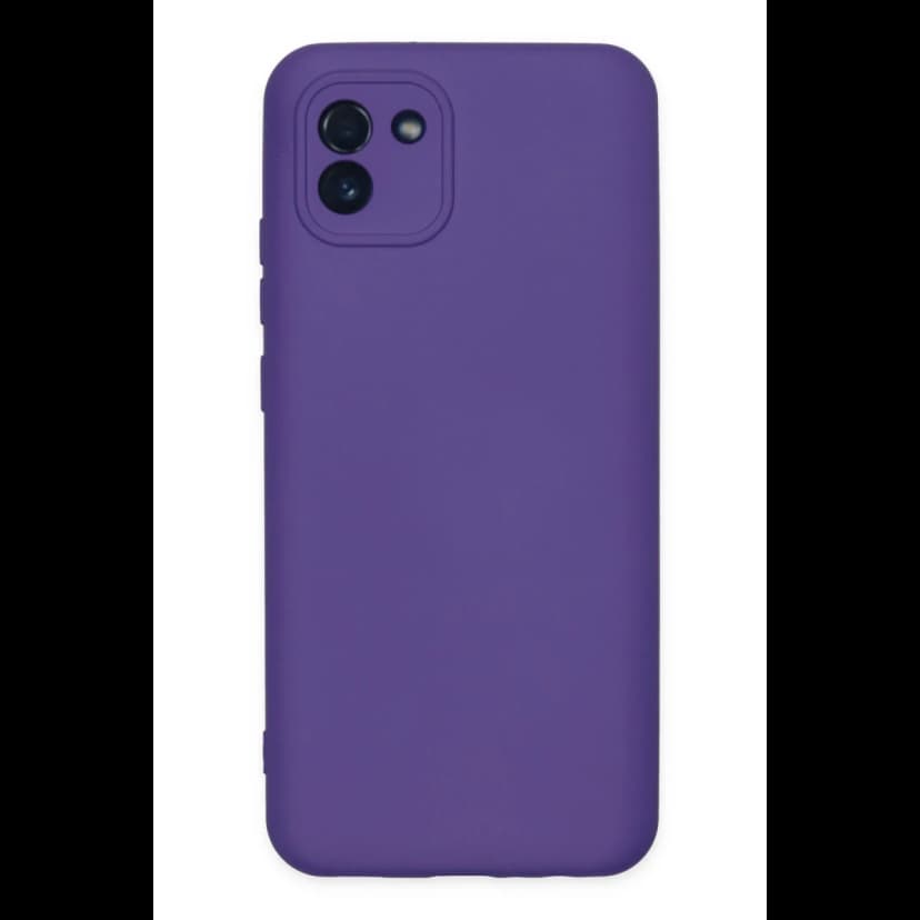 Newface Samsung Galaxy A03 Kılıf Nano içi Kadife Silikon - Mor
