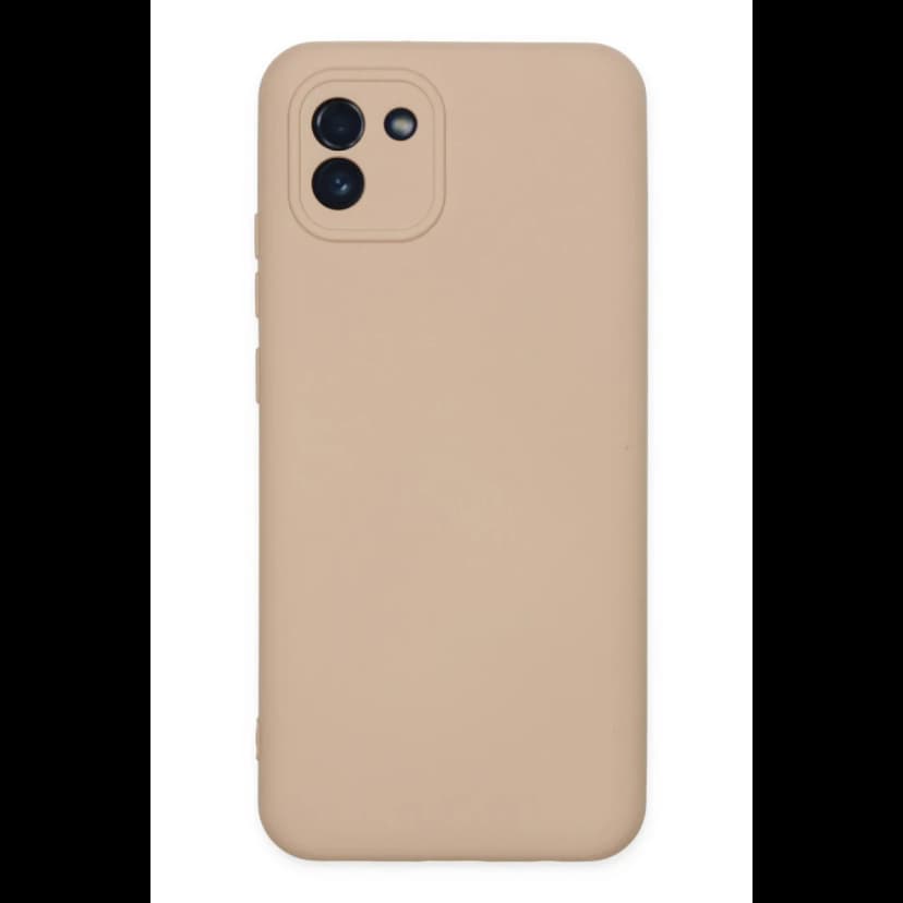Newface Samsung Galaxy A03 Kılıf Nano içi Kadife Silikon - Pudra