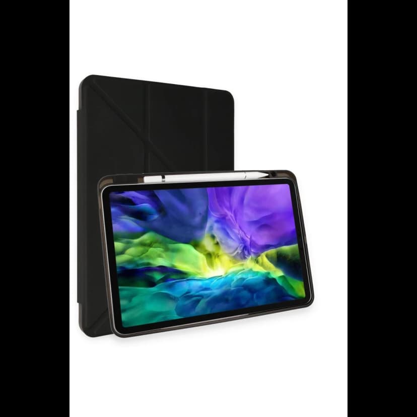 Newface Apple iPad Air 4 10.9 Kılıf Kalemlikli Mars Tablet Kılıfı - Siyah
