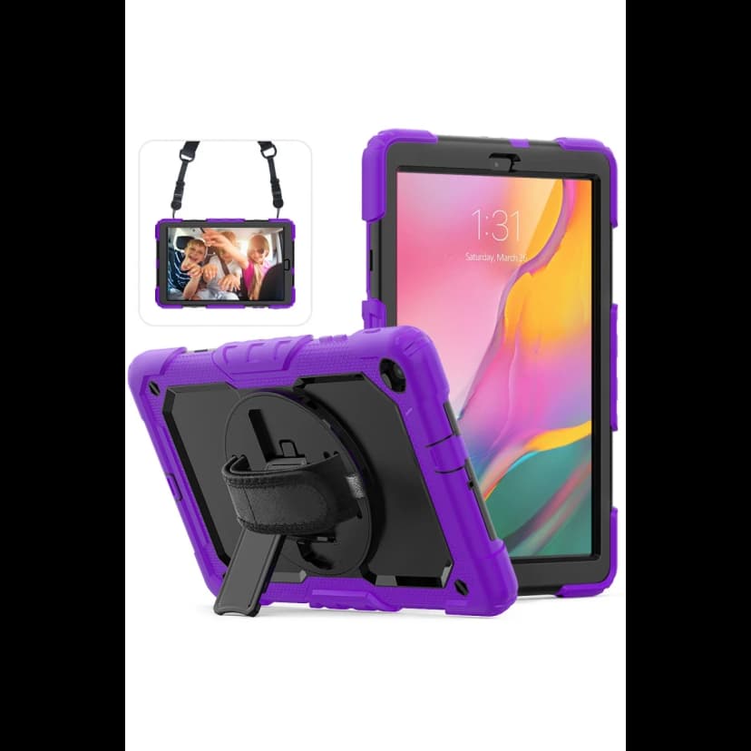 Newface Samsung Galaxy T510 Tab A 10.1 Kılıf Pars Tablet Kapak - Mor