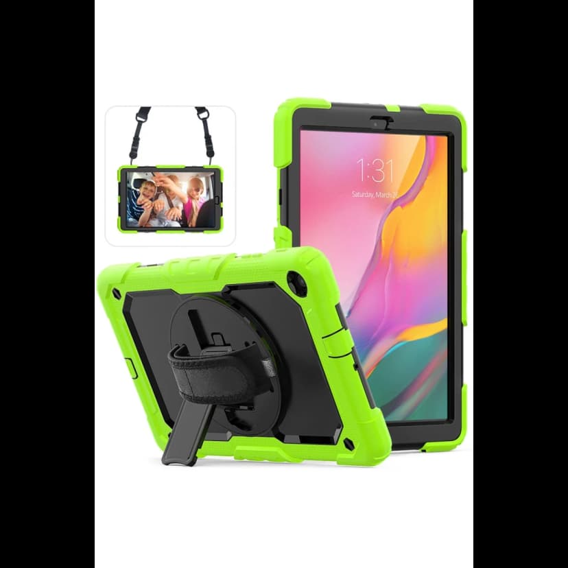 Newface Samsung Galaxy T510 Tab A 10.1 Kılıf Pars Tablet Kapak - Yeşil