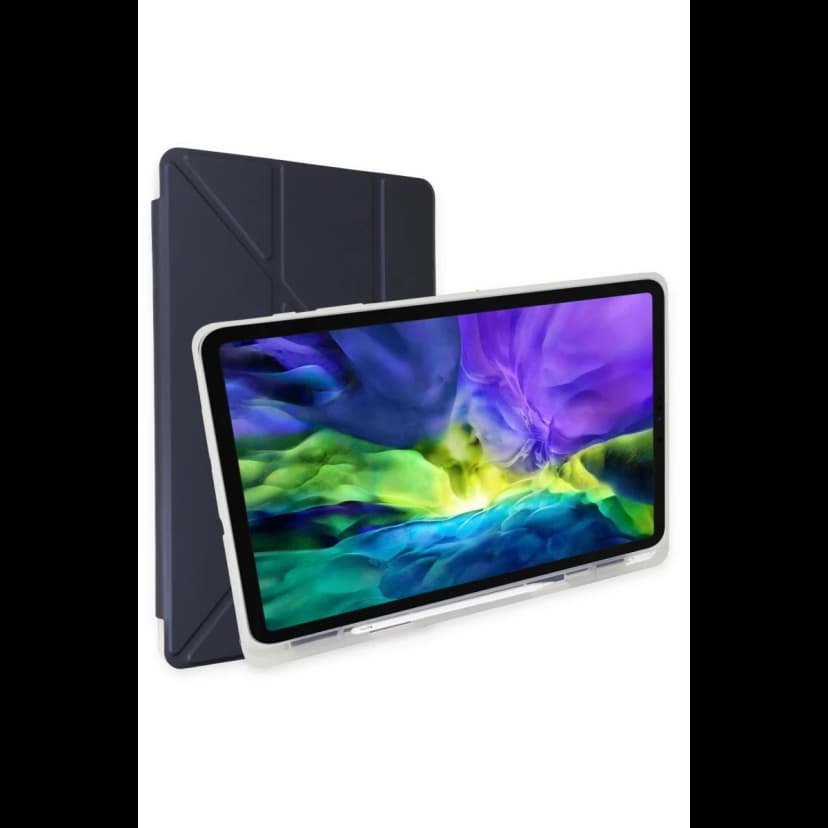 Newface Apple iPad Pro 12.9 (2021) Kılıf Kalemlikli Mars Tablet Kılıfı - Lacivert