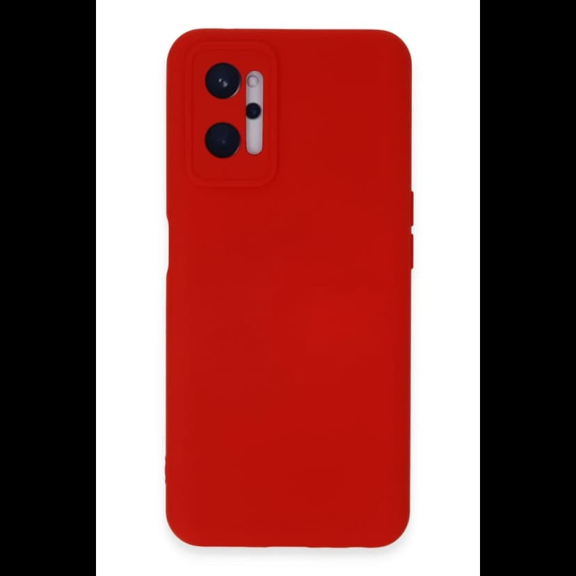 Newface Realme 9i 4G Kılıf Nano içi Kadife Silikon - Kırmızı