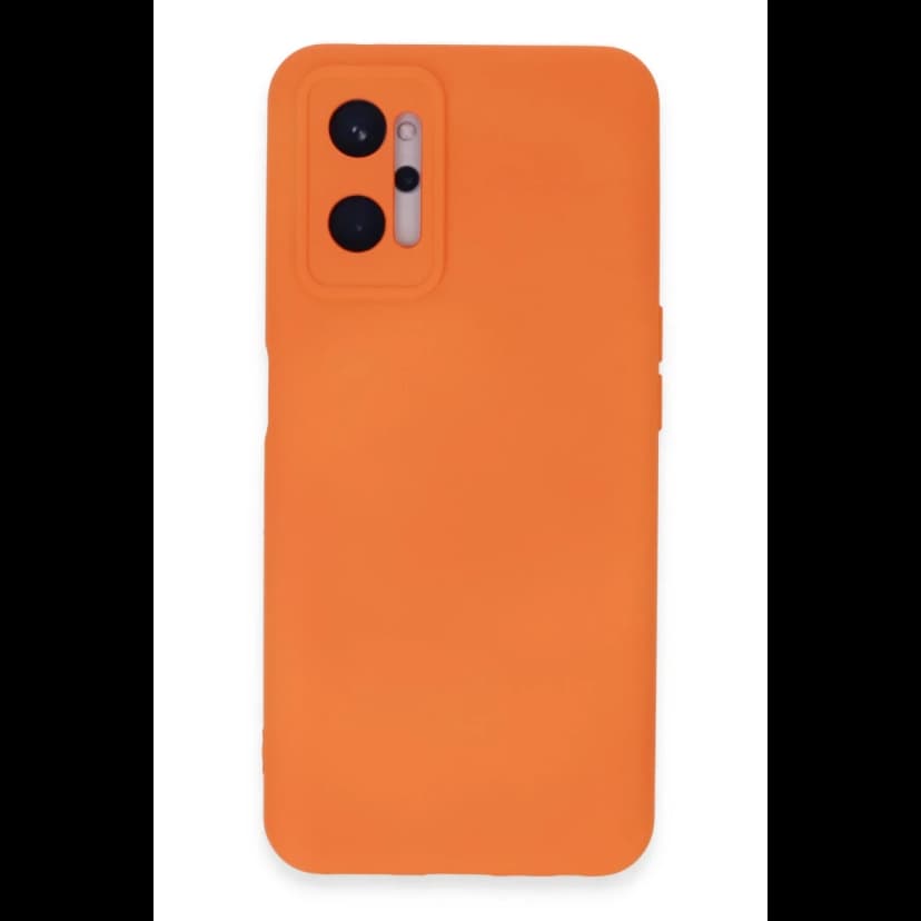 Newface Realme 9i 4G Kılıf Nano içi Kadife Silikon - Turuncu