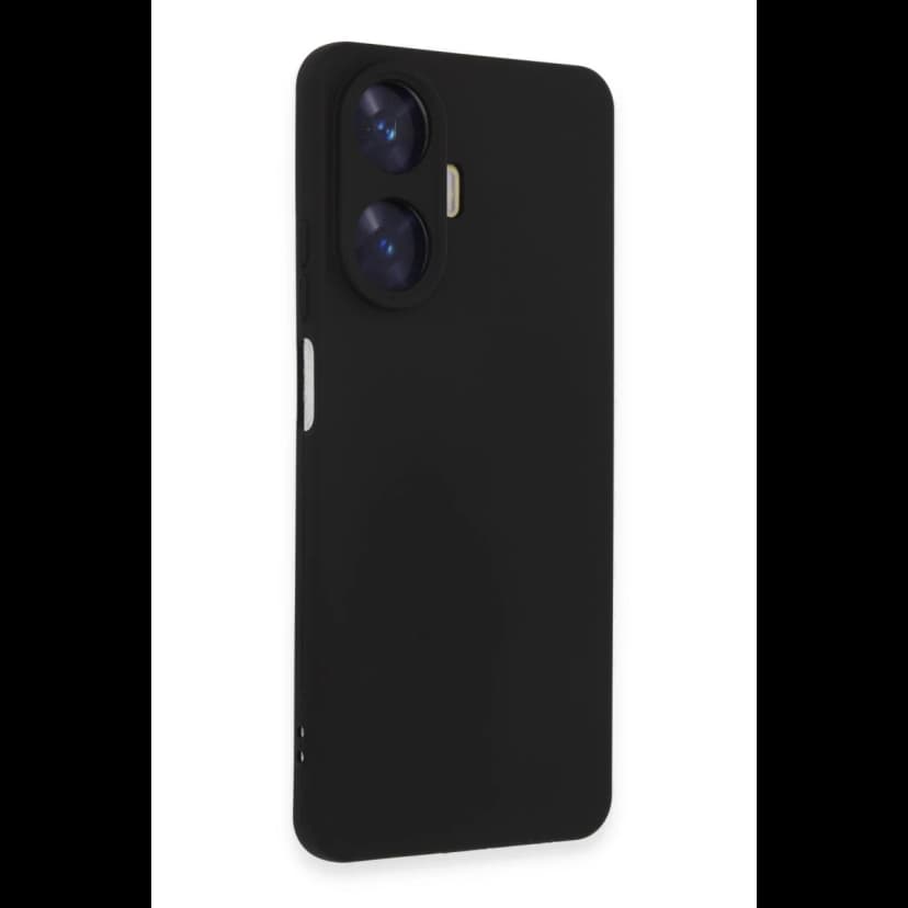 Newface Realme C55 Kılıf Nano içi Kadife Silikon - Siyah