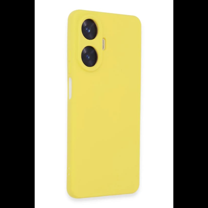 Newface Realme C55 Kılıf Nano içi Kadife Silikon - Sarı