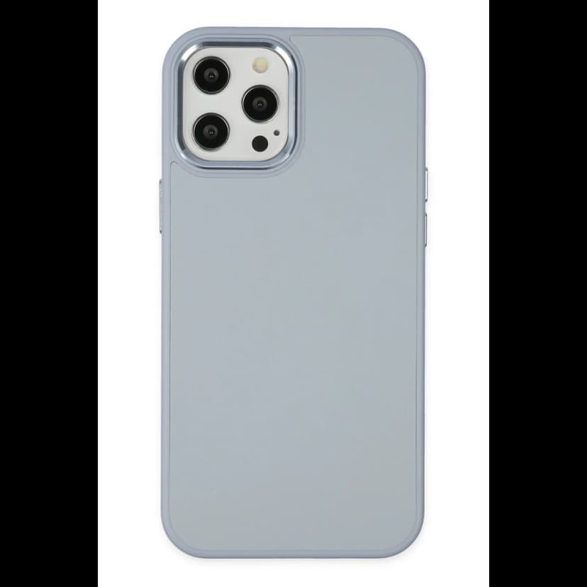 Newface Apple iPhone 12 Pro Max Kılıf Asya Deri Silikon - Sierra Blue