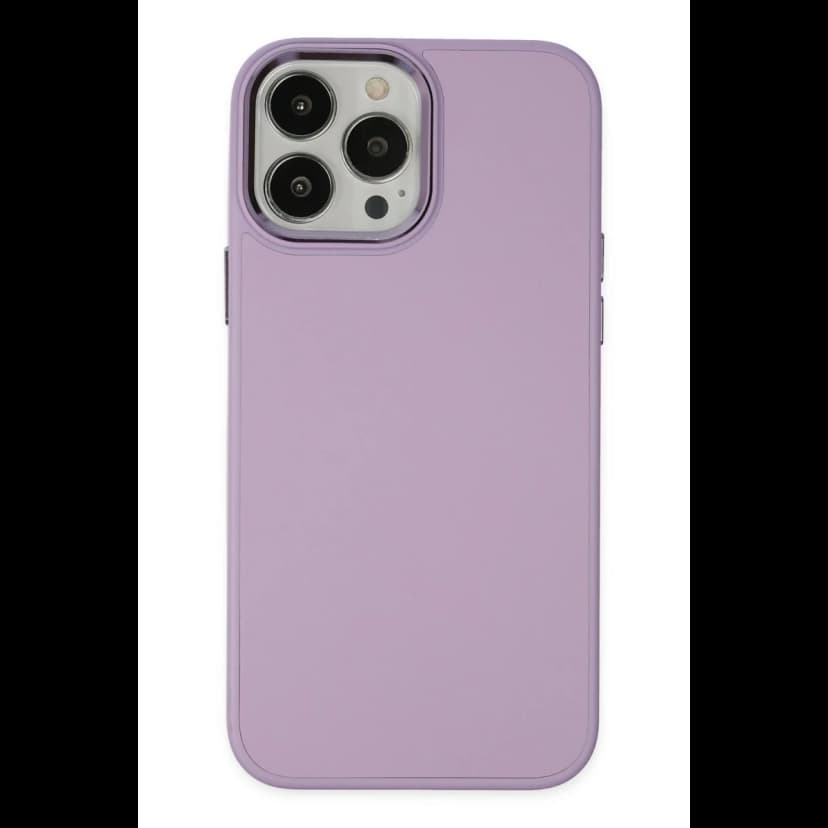 Newface Apple iPhone 13 Pro Kılıf Asya Deri Silikon - Lila