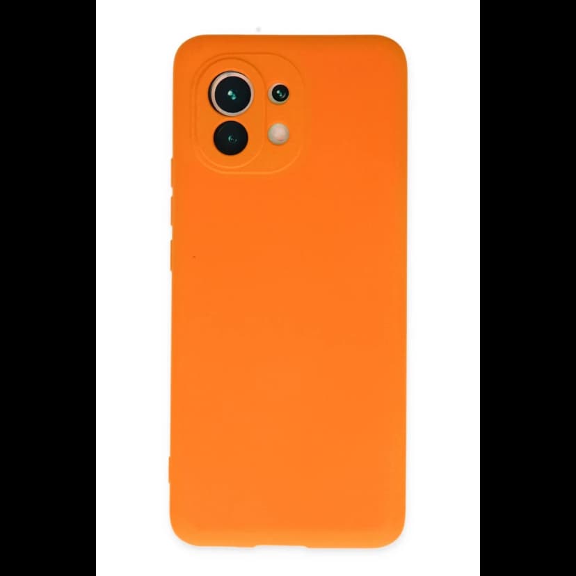 Newface Xiaomi Mi 11 Kılıf Nano içi Kadife Silikon - Turuncu
