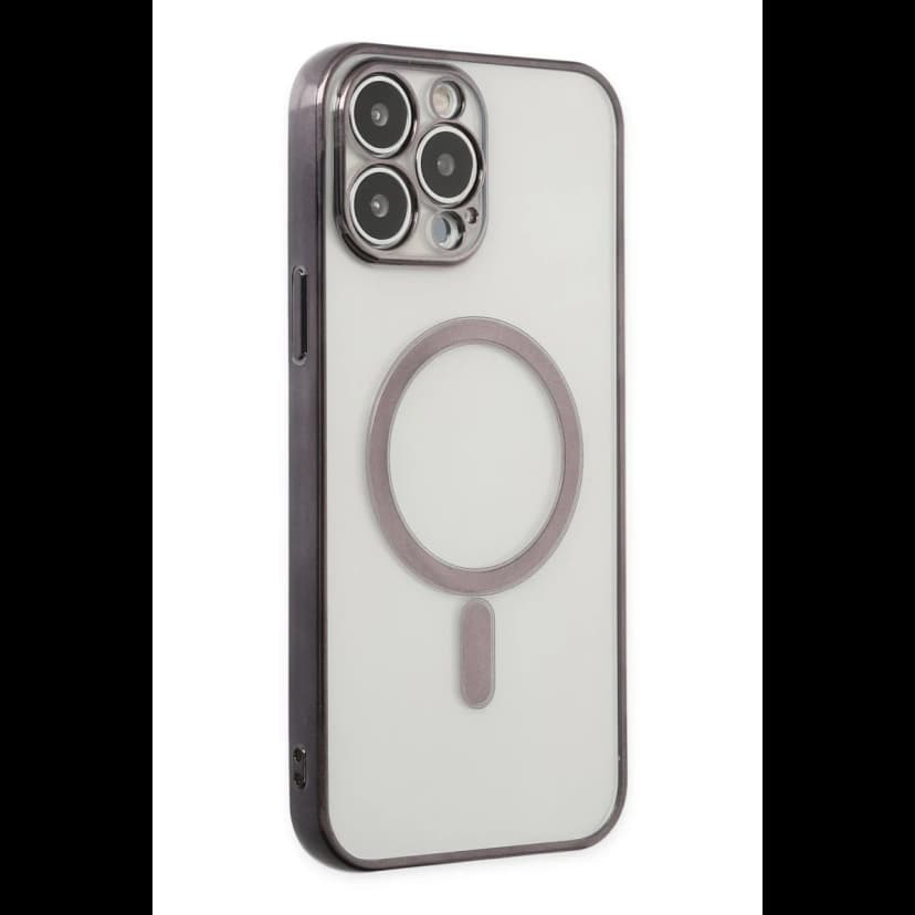 Newface Apple iPhone 14 Pro Kılıf Magneticsafe Lazer Silikon - Siyah