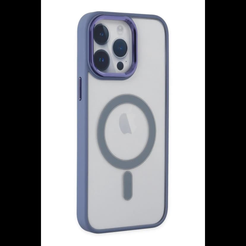 Newface Apple iPhone 14 Pro Kılıf Room Magneticsafe Silikon - Sierra Blue