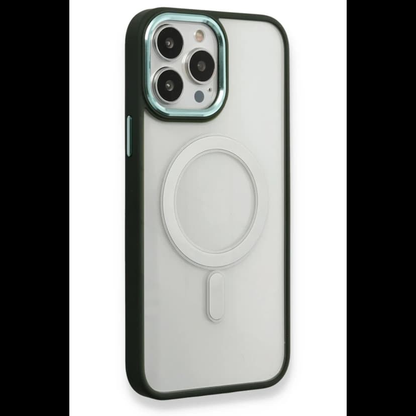 Newface Apple iPhone 14 Pro Kılıf Room Magneticsafe Silikon - Köknar Yeşili