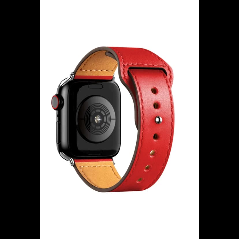 Newface Apple Watch 38mm KR415 Luaz Deri Kordon - Kırmızı