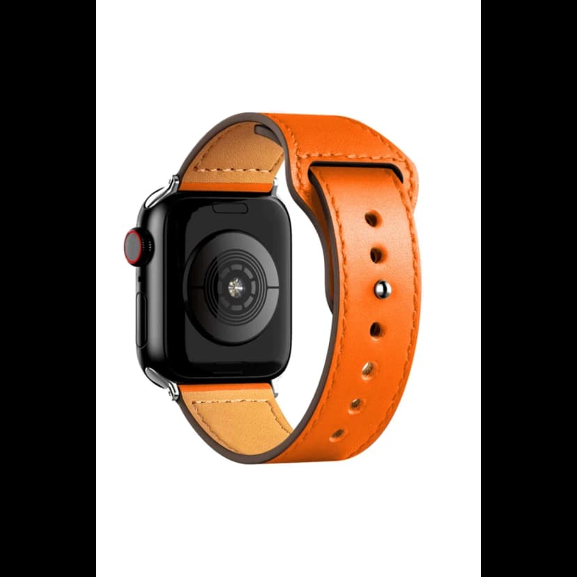 Newface Apple Watch 42mm KR415 Luaz Deri Kordon - Turuncu