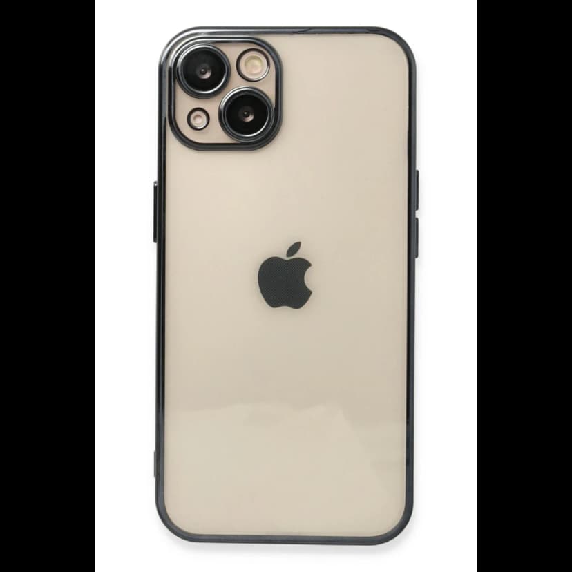 Newface Apple iPhone 14 Kılıf Razer Lensli Silikon - Siyah