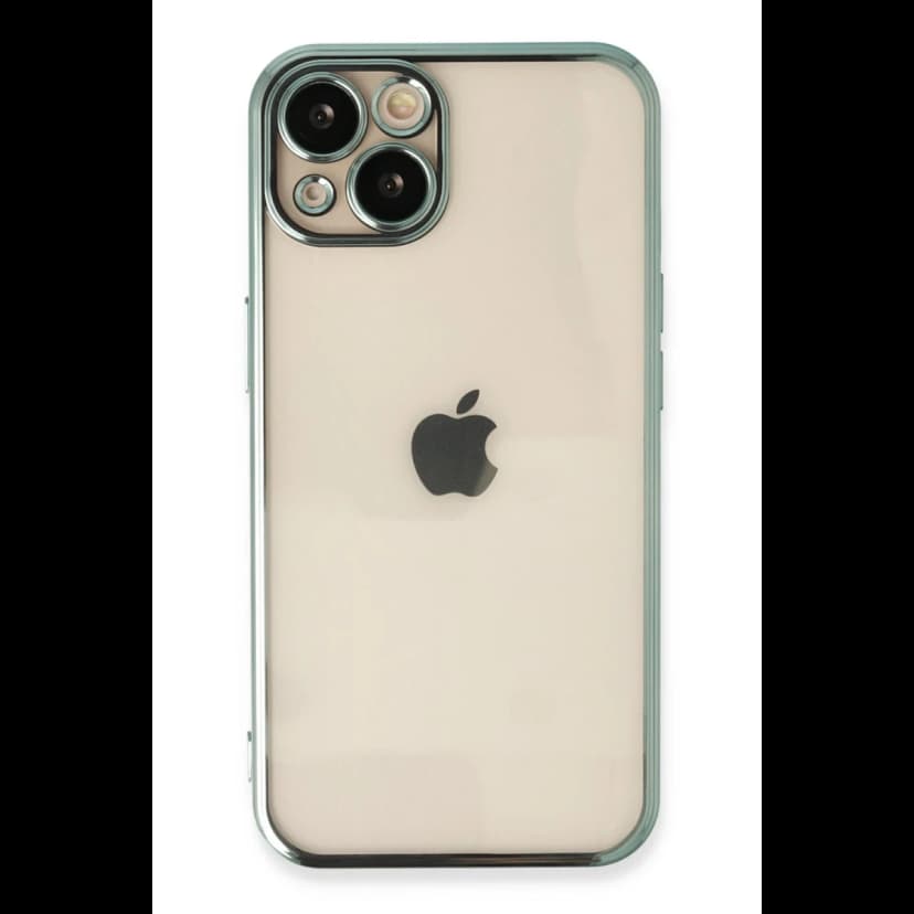 Newface Apple iPhone 14 Kılıf Razer Lensli Silikon - Yeşil