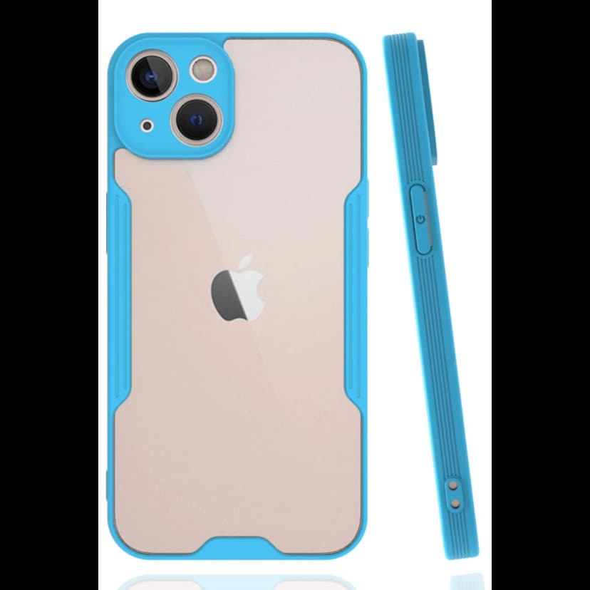 Newface Apple iPhone 14 Kılıf Platin Silikon - Mavi