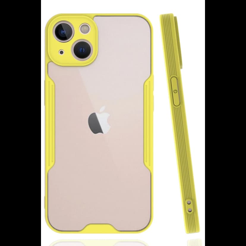Newface Apple iPhone 14 Plus Kılıf Platin Silikon - Sarı