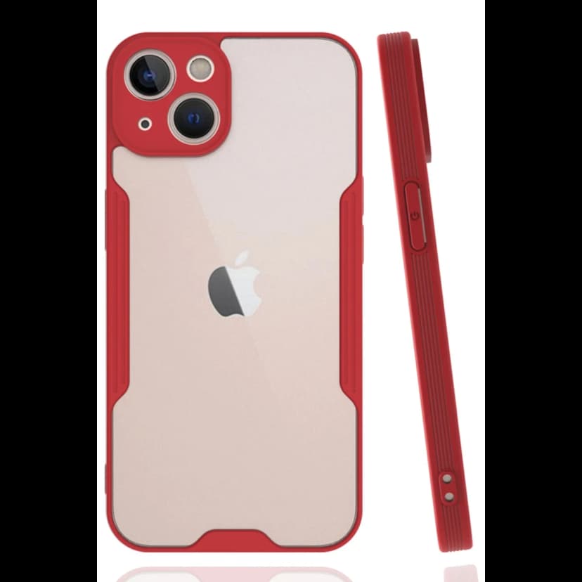 Newface Apple iPhone 14 Plus Kılıf Platin Silikon - Kırmızı